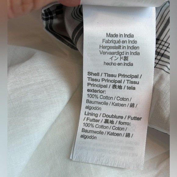 JCrew Puff-sleeve Cotton Voile Wrap Dress in Oyster Plaid, size Medium - Picture 10 of 10